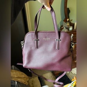 Kate Spade Burgundy Purse with Crossbody Strap